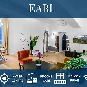 Homey Earl - Hypercentre - Proche Gare - Sauna Privatif - Balcon Prive - Wifi Gratuit Appartement